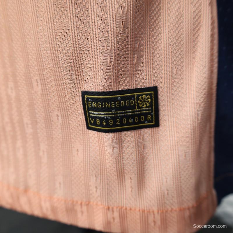 Player Version 25/26 FC Barcelona Pink 125Th Anniversary Jersey with Spotify Sponsor and Navy Blue Accents