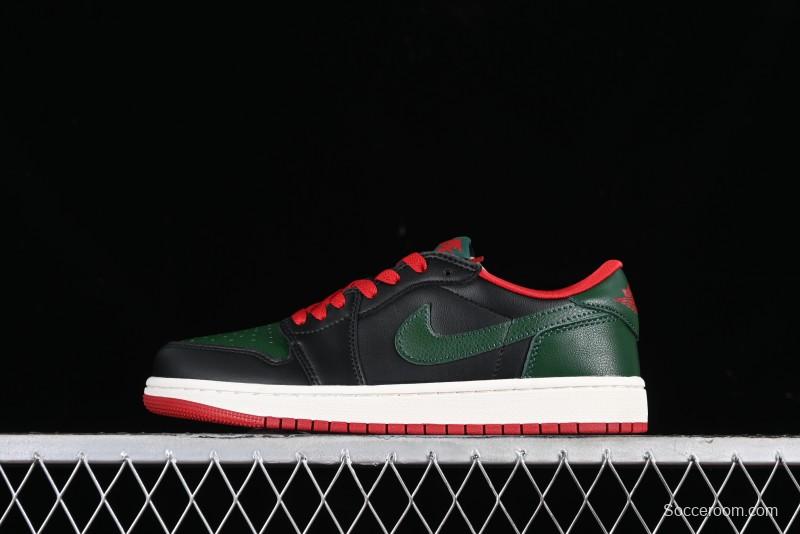 Nike Air Jordan 1 Low AJ1 Black Green Casual Sneakers - CZ0775-036