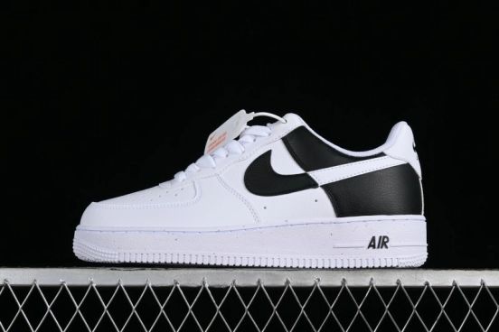 Nike Air Force 1 '07 Low Black White Broken Hook Casual Sneakers - HF9096-100