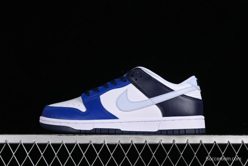 Nike SB Dunk Low Casual Skate Shoes in Black, White, and Blue - FQ8826-100
