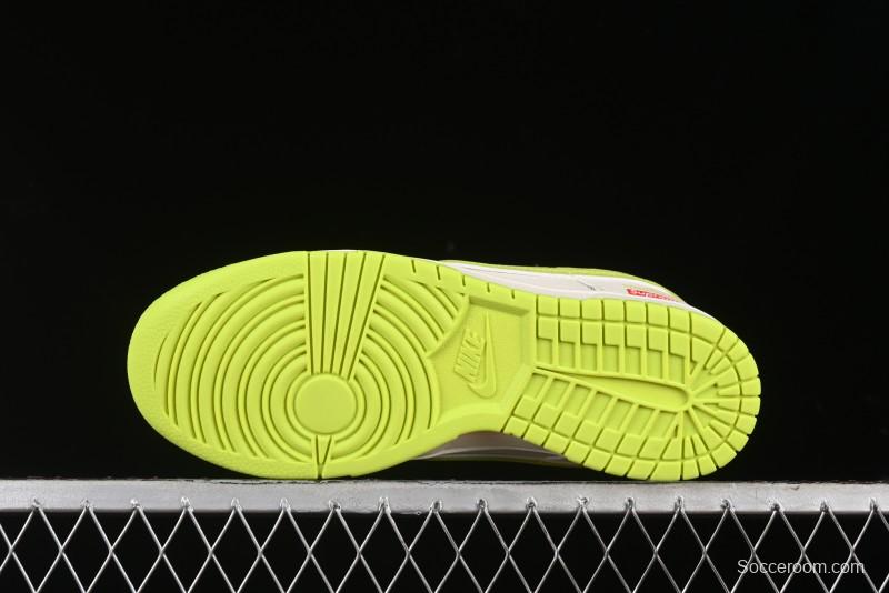 Nike SB Dunk Low Supreme Stone Island Collaboration - Fluorescent Beige Anniversary High-End Custom Low-Top Casual Skate Shoes - BB9866-005