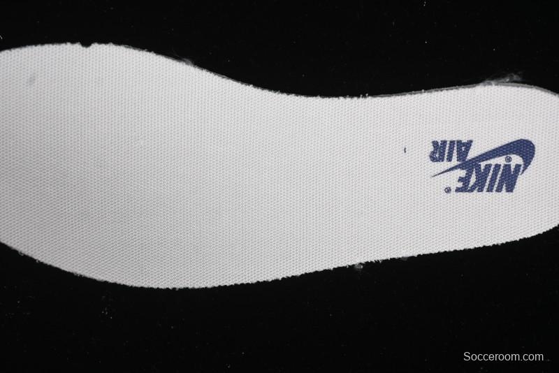 Nike Travis Scott x Fragment Design x Air Jordan 1 Low OG SP AJ1 Gucci Collaboration - Silver Logo Blue Swoosh Low Top Casual Sneakers - XY2688-118