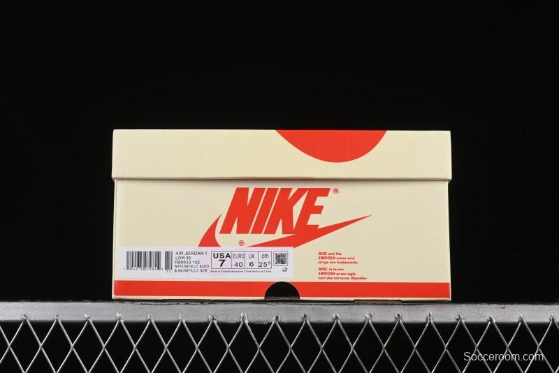 Nike Air Jordan 1 Low '85 Metallic Black White Blue - FB9933-102