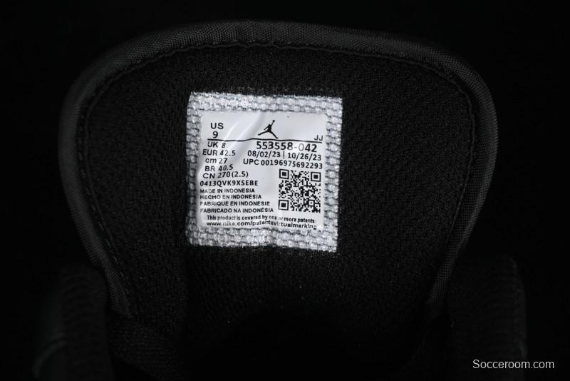 Nike Air Jordan 1 Low Retro Basketball Shoes in Black/Blue - 553558-042