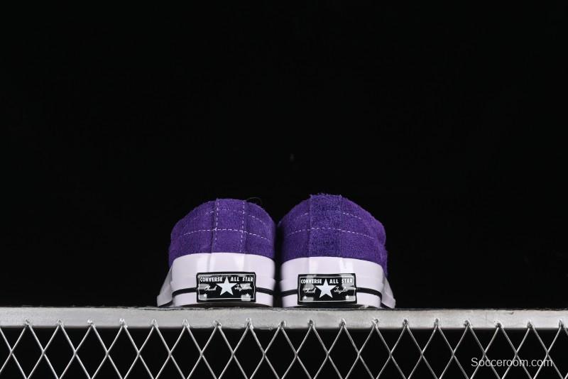 Converse One Star Retro Low-Top Skate Shoes in Purple Suede - 171586C