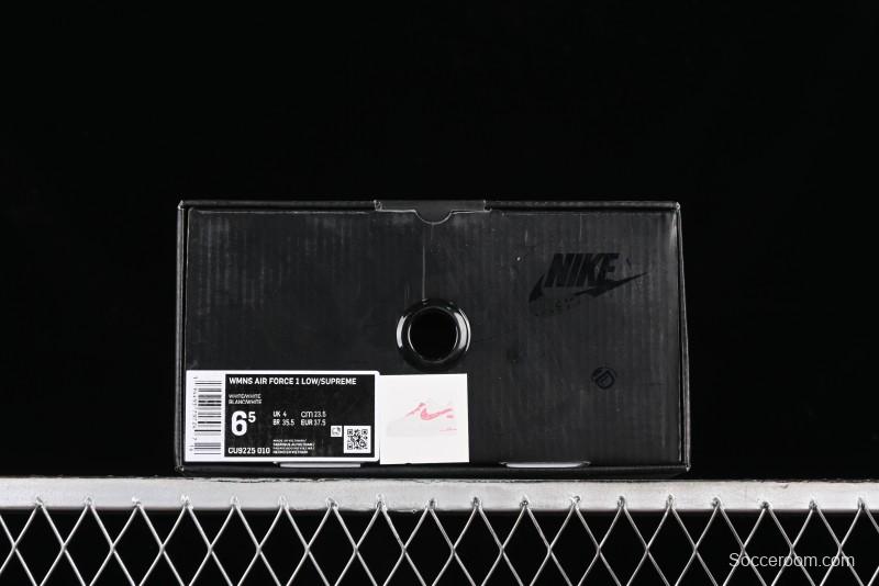 Supreme x Nike Air Force 1 '07 Low Casual Sneakers with Full-Length Air Solo Cushion - CU9225-010