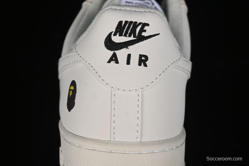Nike Air Force 1 '07 Low Bape Collaboration - Black Beige Starry Sky Low Top Casual Sneakers - FG6688-103