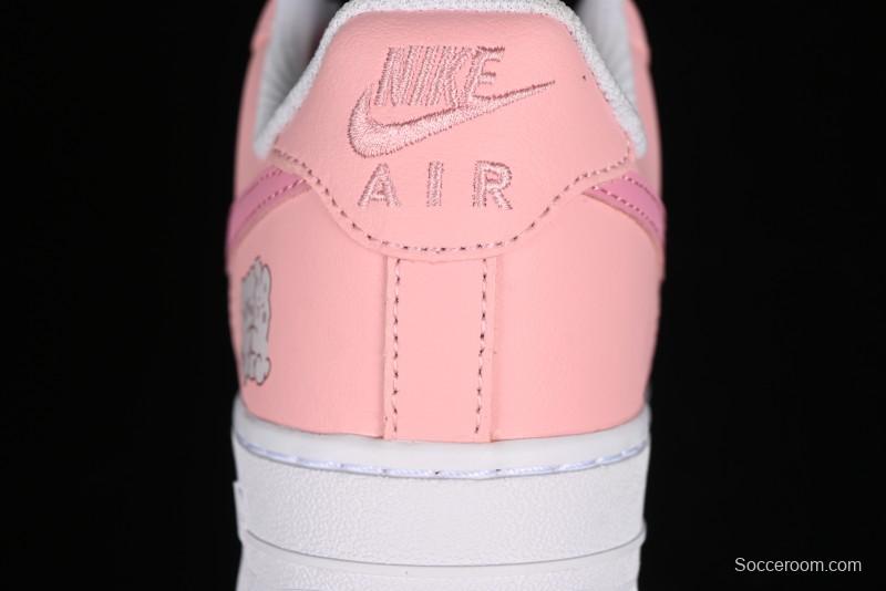Nike Air Force 1'07 Low Casual Sneakers with Cuddle Bear Design - YY2024-762