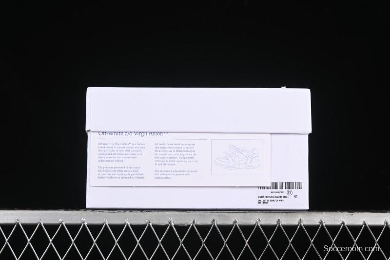 Off-White Out Of Office Low-Top Fashion Sneakers in White Black - AJD4