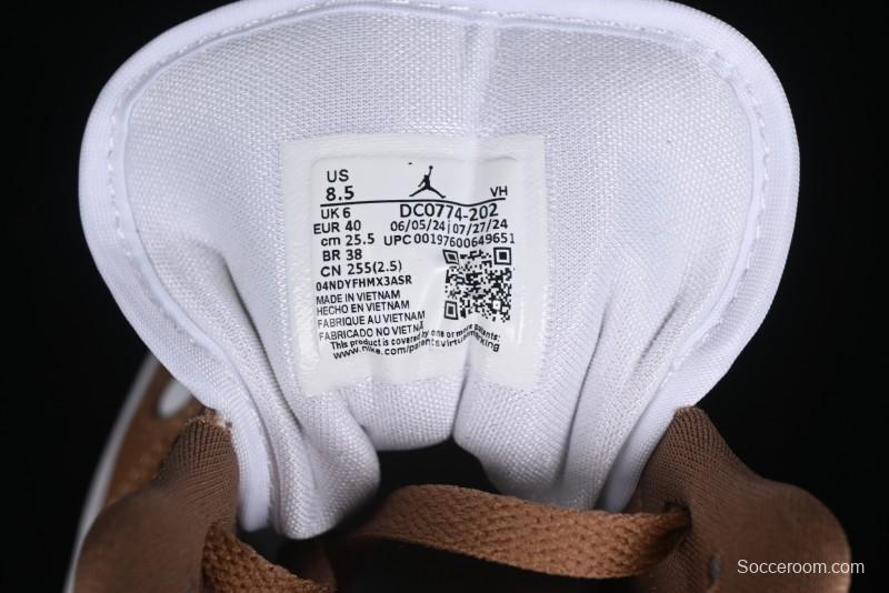 Nike Air Jordan 1 Low AJ1 White Tan Low Top Casual Sneakers - DC0774-202