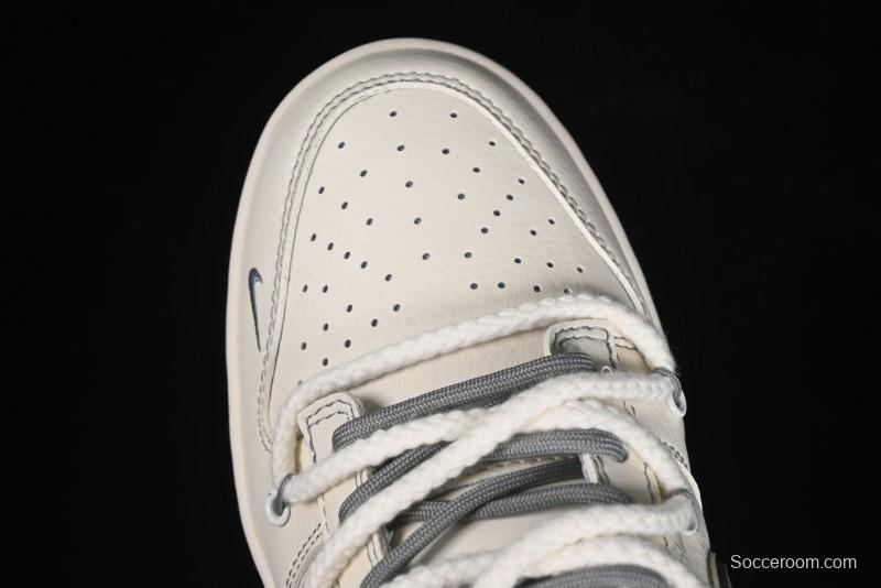 Nike SB Dunk Low Stussy Bandana Grey Check Anniversary Custom Low-Top Casual Skate Shoes - SJ2068-310