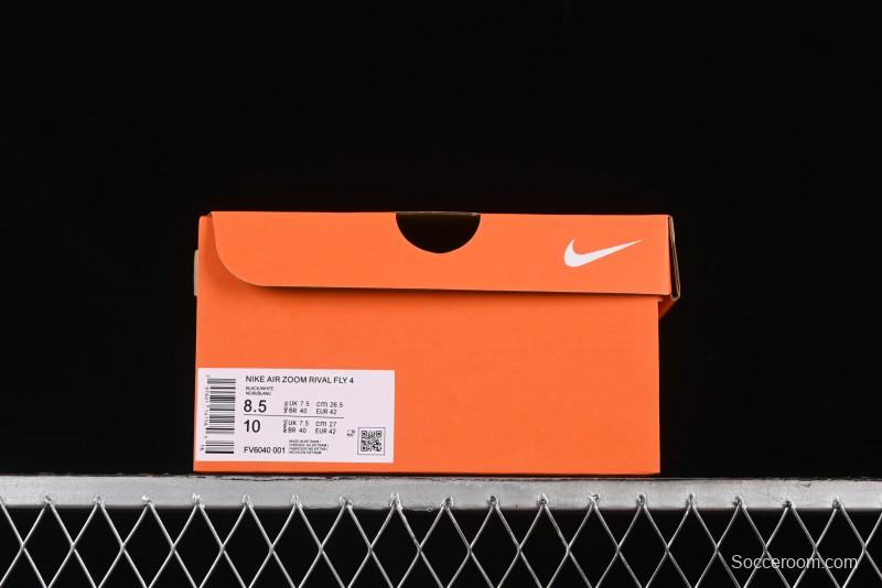 Nike Zoom Rival Fly 4 Lightweight Responsive Running Shoes with Flyknit and React Technology - FV6040-001