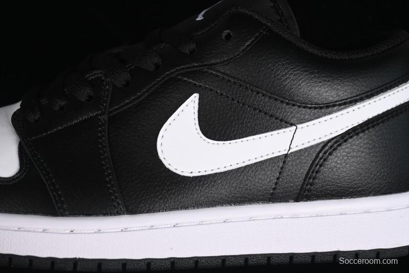 Nike Air Jordan 1 Low Retro Basketball Shoes in Black and White - 553558-043