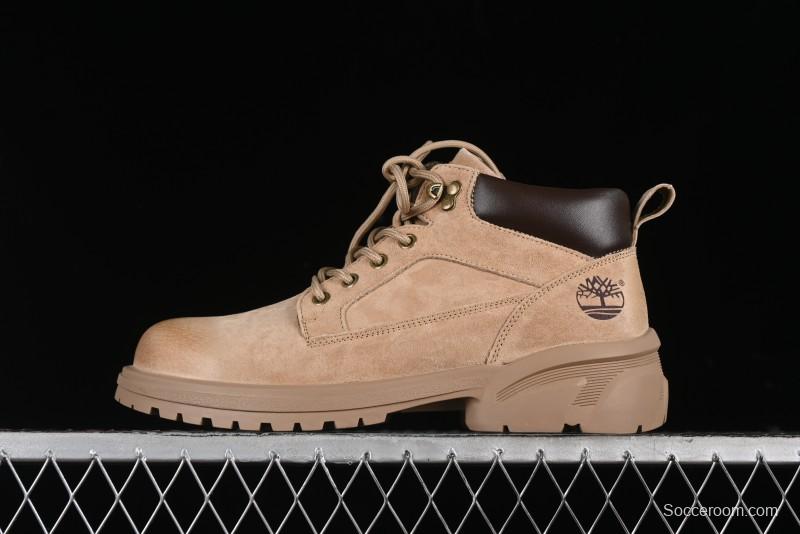 Timberland Outdoor Mid-Top Casual Martin Boots with Premium Suede Leather and Anti-Odor Insole - TB10059SAND
