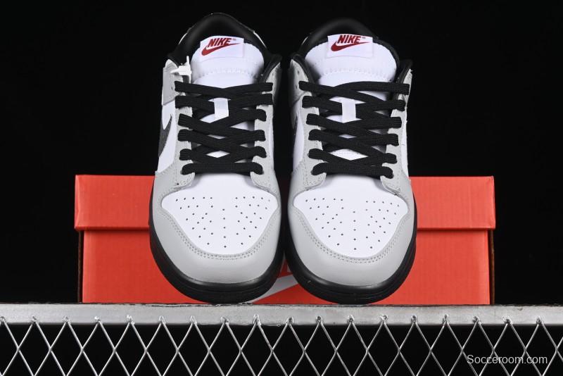 Nike Dunk Low "Glitter Swoosh" Light Silver SB Low-Top Casual Skate Shoes - HQ3462-191