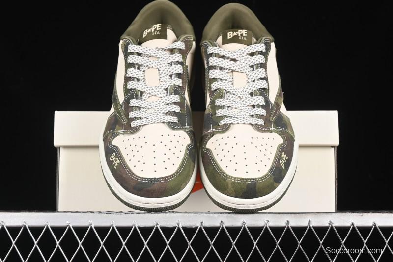 Nike Air Jordan 1 Low OG SP Travis Scott x Fragment Design Collaboration Sneakers - CH6336-014