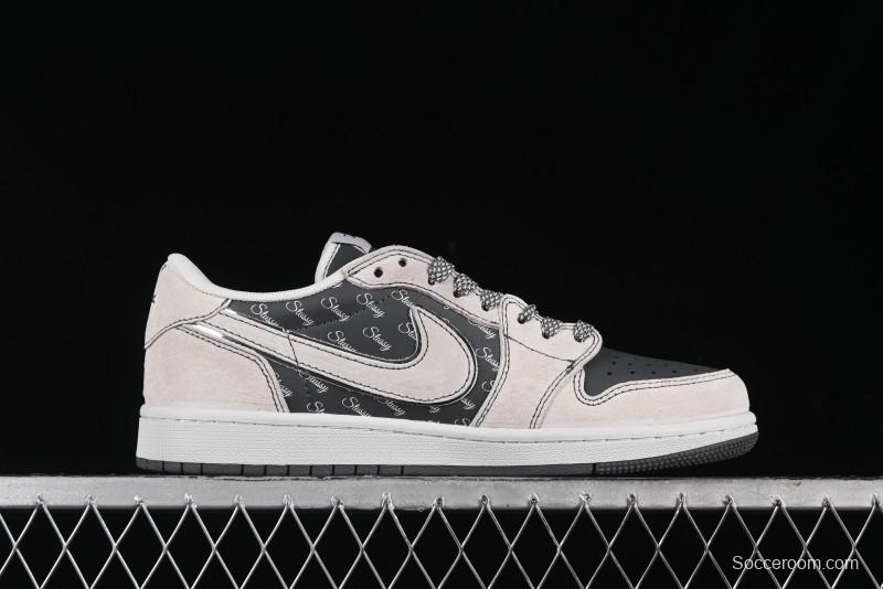 Nike Travis Scott x Fragment Design x Air Jordan 1 Low OG SP AJ1 Retro Sneakers - XZ3398-002