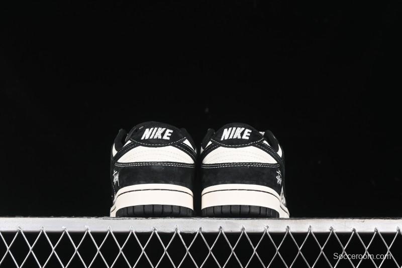 Nike SB Dunk Low Stussy Collaboration - Black Wukong Anniversary High-End Custom Low-Top Casual Sneakers - XX2025-555