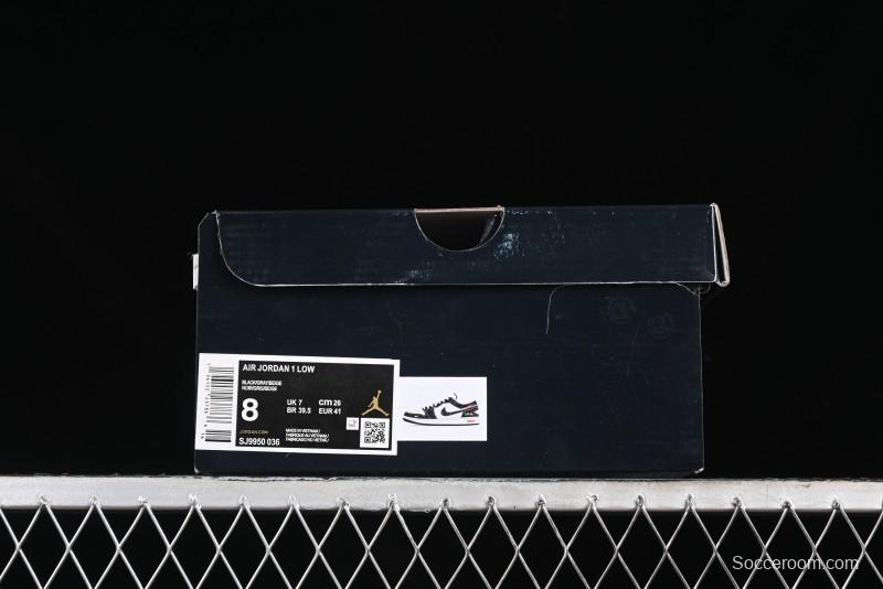 Nike Air Jordan 1 Low AJ1 Dior Collaboration - White Black Red Label Retro Basketball Shoes - SJ9950-036