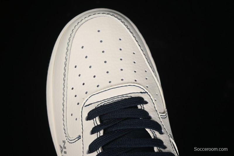 Nike Air Force 1 '07 Low Gucci Stone Island Collaboration - Off White Graphite Low-Top Casual Sneakers - KK1988-013