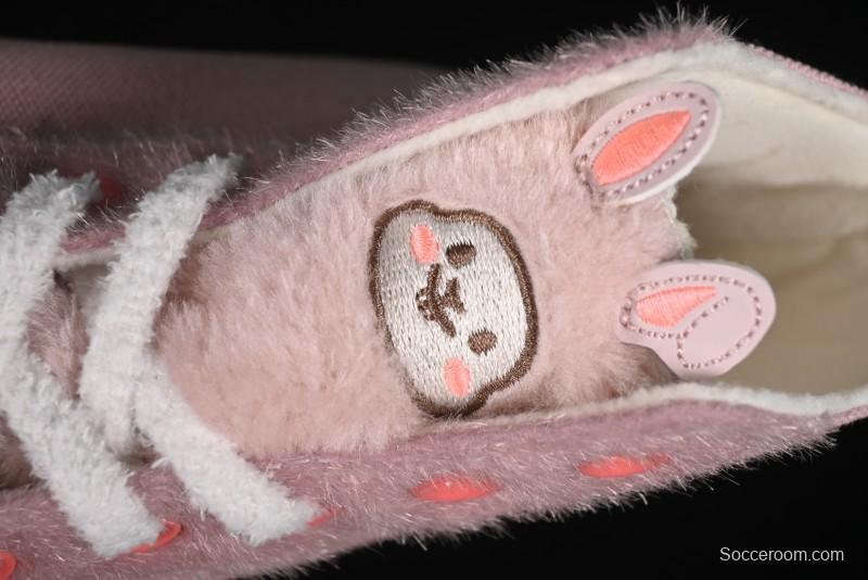 Converse Zoo Happy Pets Series High-Top Casual Sneakers with Plush Lining for Autumn Winter - A12769C