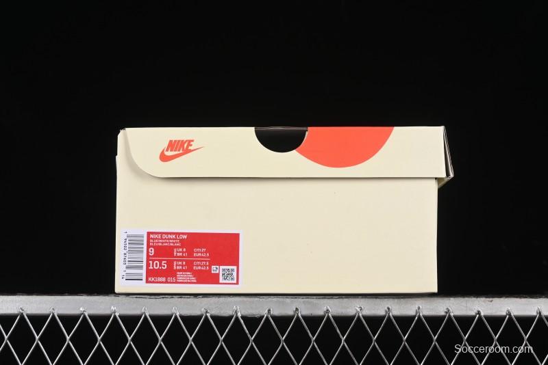 Nike SB Dunk Low Supreme Collaboration - Woven Blue Swoosh Anniversary Custom Low-Top Casual Skate Shoes - KK1888-015