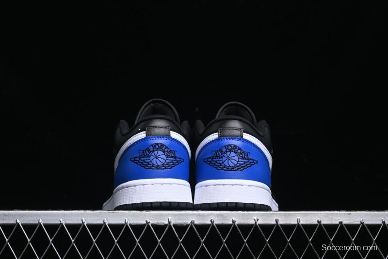 Nike Air Jordan 1 Low Retro Basketball Shoes Black Blue - 553558-042