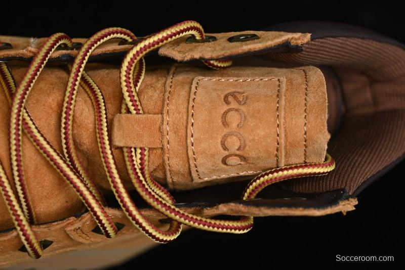 ECCO Exostrike Series Work Leather Anti-Slip Platform Boots - 63890801003