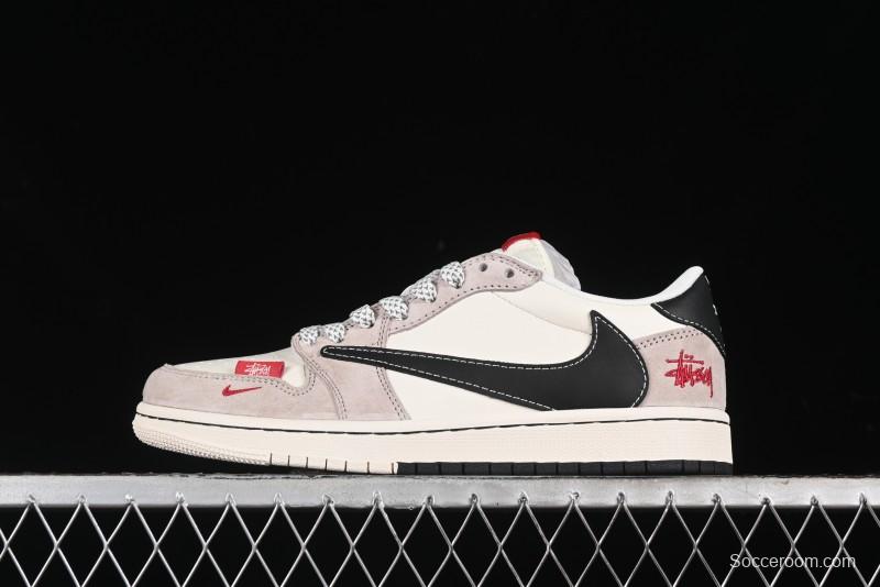 Nike Travis Scott x Fragment Design x Air Jordan 1 Low OG SP AJ1 Retro Sneakers - SJ2068-131