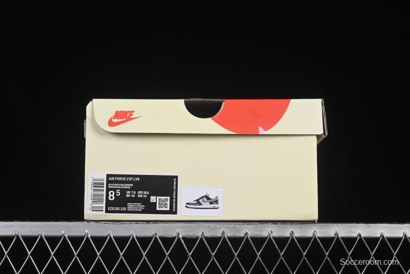 Nike Air Force 1 '07 Low Stussy Collaboration Grey Blue Black Leather Low-Top Casual Sneakers - XZ6188-199