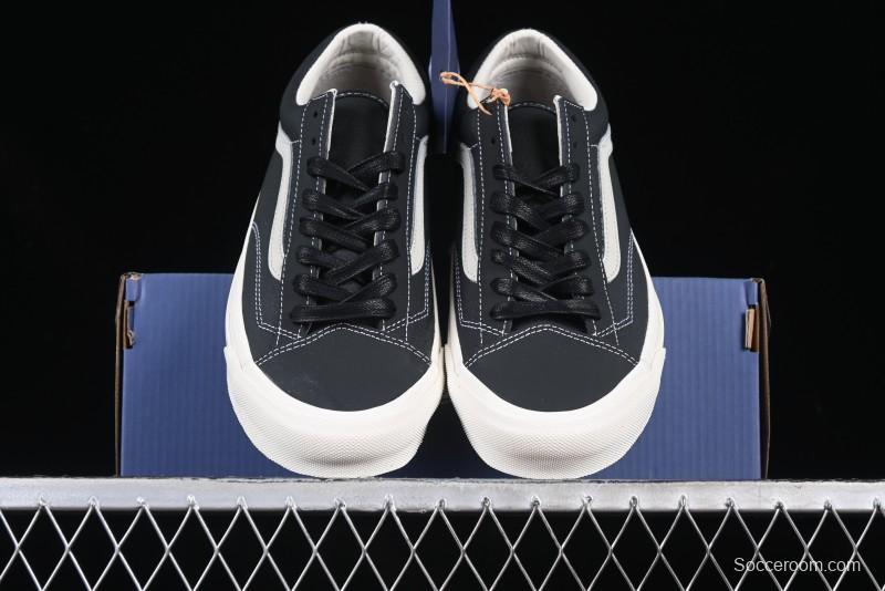 Vans Premium Old Skool 36 Full-Grain Leather Retro Skate Shoes - VN000D57BLK