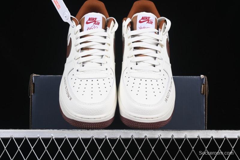 Nike Air Force 1 '07 Low Casual Sneakers with Full-Length Air Cushion - HQ7027-100
