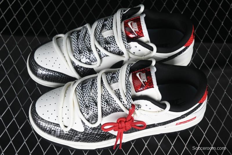 Nike SB Dunk Low Supreme Collaboration Year of the Snake Limited Edition Low-Top Casual Sneakers - CH6336-618