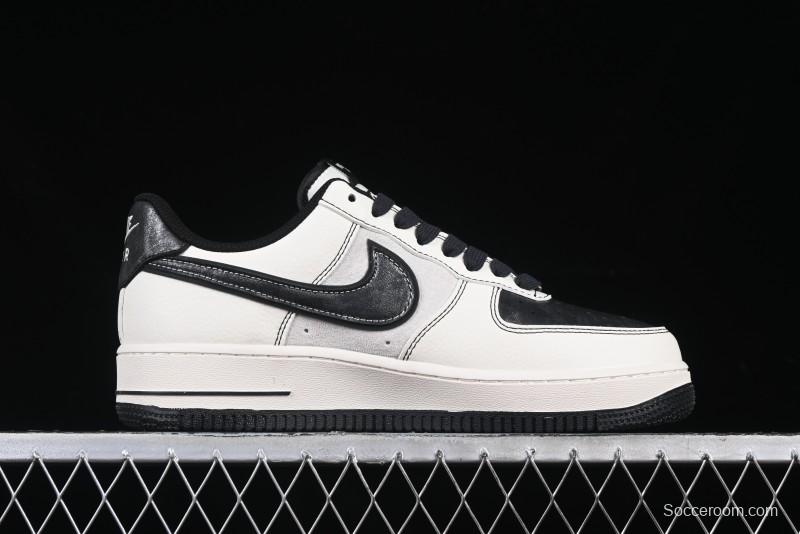 Nike Air Force 1'07 Low The North Face Collaboration Patent Leather Black Stitch Low-Top Casual Sneakers - DM6688-005
