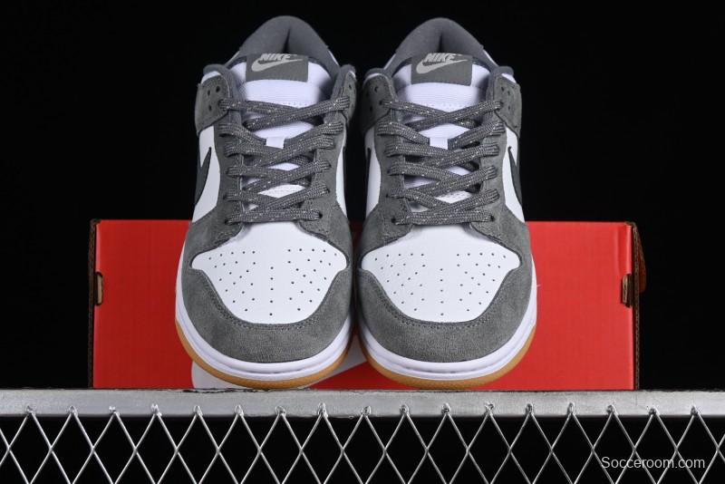 Nike Dunk Low SB Grey Gum Retro Skate Shoes with Suede Overlays - FV0389-100