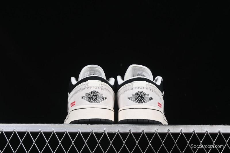 Nike Air Jordan 1 Low Supreme Collaboration Spider Custom High-End Retro Basketball Shoes - XS6086-007