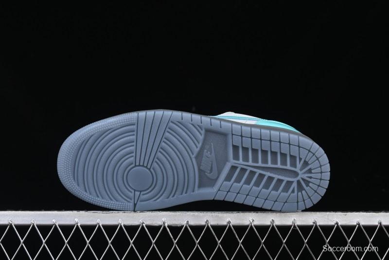 Nike Air Jordan 1 Low AJ1 Patent Leather Grey Green Casual Sneakers - HQ3599-025