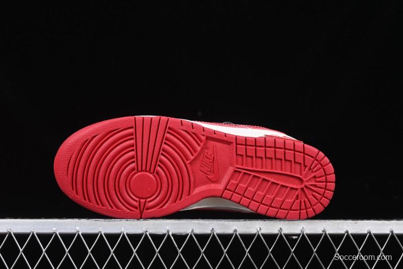 Nike SB Dunk Low Supreme Collaboration Year of the Snake Limited Edition Red Snake Print Anniversary Custom Low-Top Casual Sneakers - XS1086-015