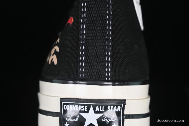 Converse Chuck 1970s High-Top Casual Canvas Sneakers with Classic Graffiti Limited Edition Three-Star Logo - 162050C