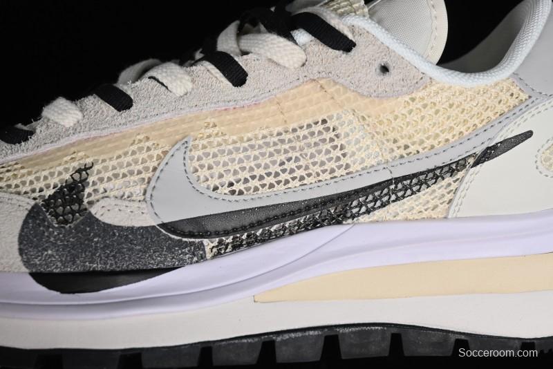 Nike Sacai VaporWaffle 3.0 Deconstructed Sneakers with Overlapping Swoosh and Dual Tongue - CV1363-101