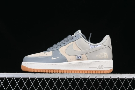 Nike Air Force 1 '07 Low The North Face Collaboration Light Blue Gum Sole Low-Top Casual Sneakers - DM6688-022