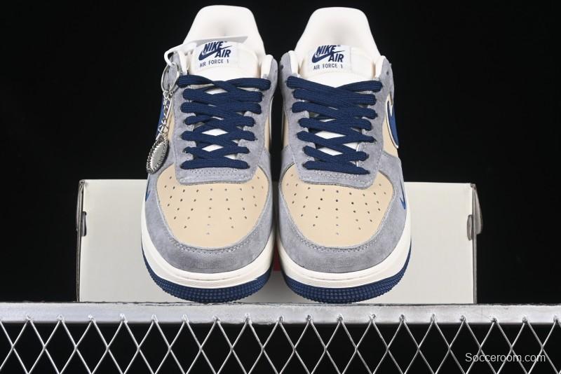 Nike Air Force 1 '07 Low Volon Bear Collaboration Blue Swoosh Casual Sneakers - KK1988-045