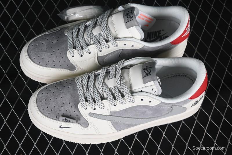 Nike Travis Scott x Fragment Design x Air Jordan 1 Low OG SP AJ1 Low Top Casual Sneakers - SJ2068-130