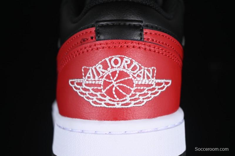 Nike Air Jordan 1 Low AJ1 Red Black Low Top Casual Sneakers - 553558-067