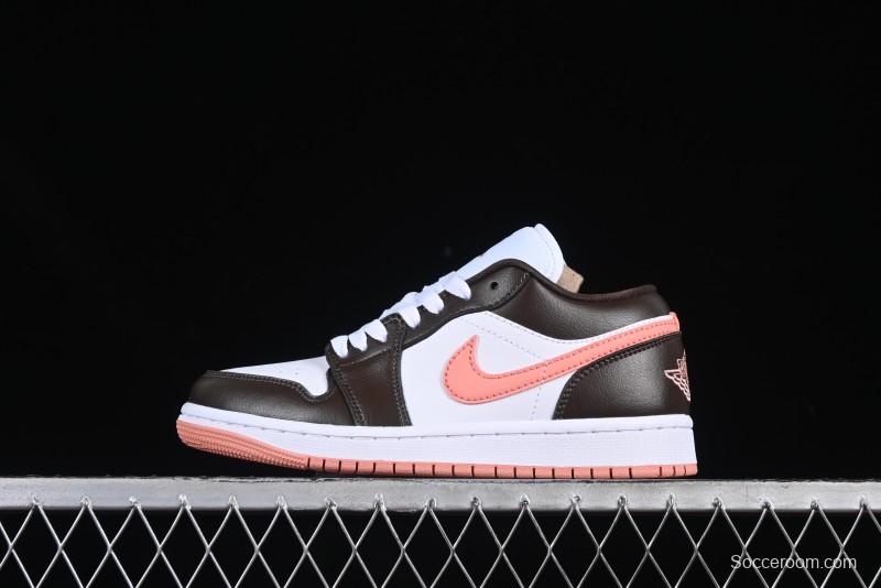 Nike Air Jordan 1 Low AJ1 Mocha Pink Casual Lifestyle Sneakers - DC0774-182