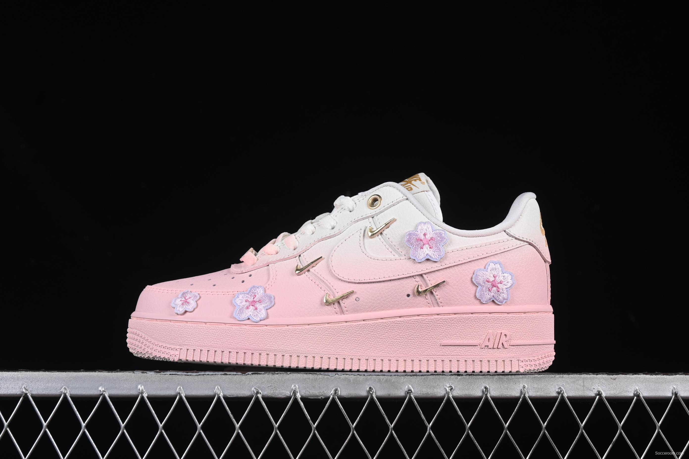 Nike Air Force 1'07 Low Casual Sneakers with Cherry Blossom Inspired Design - FC3654-121