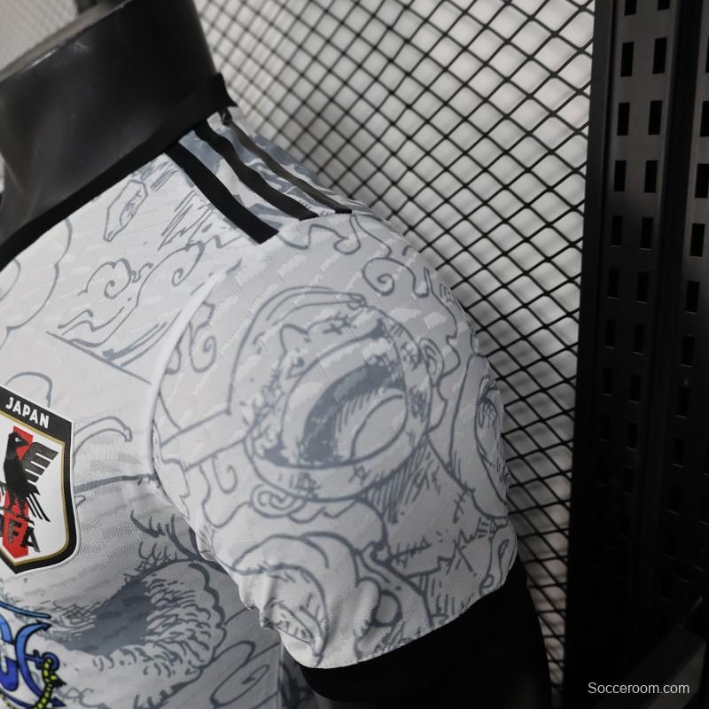Player Version 2025 Japan White with One Piece Gear 5 Design Jersey
