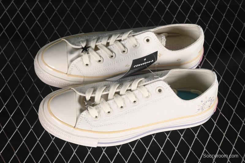 Converse Chuck 1970s Low Top Casual Sneakers with Moon Embroidery - A15750C