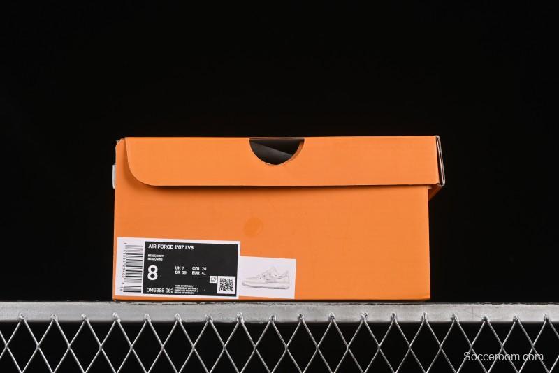 Nike Air Force 1'07 Low LV Collaboration Grey Print Drawstring Casual Sneakers - DM6868-062