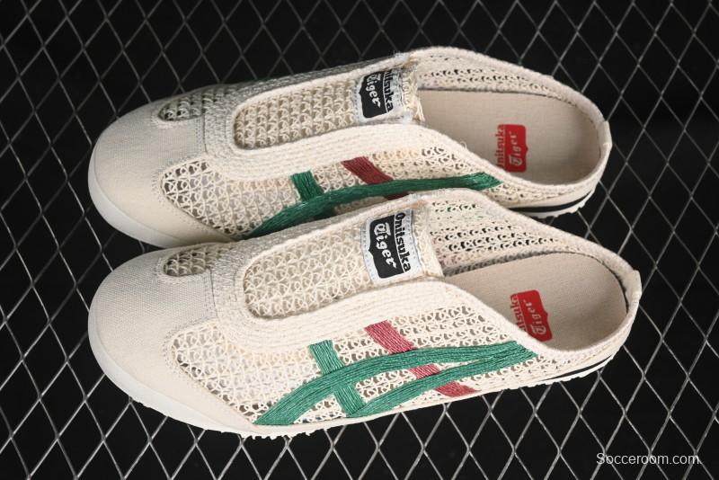 Onitsuka Tiger Mexico 66 Sabot Slip-On Sneakers with Breathable Mesh Upper - 1183C123-103